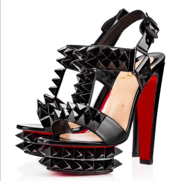 Christian Louboutin Shoes - NWT Christian Louboutin CYBERSANDALE PATENT Black